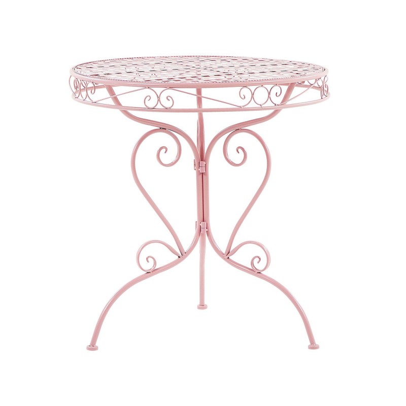 Stolik bistro ALBINIA 70 cm 70 cm Metal Różowy Stolik bistro ALBINIA 70 cm 70 cm Metal Różowy