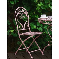 Stolik bistro ALBINIA 70 cm 70 cm Metal Różowy Stolik bistro ALBINIA 70 cm 70 cm Metal Różowy