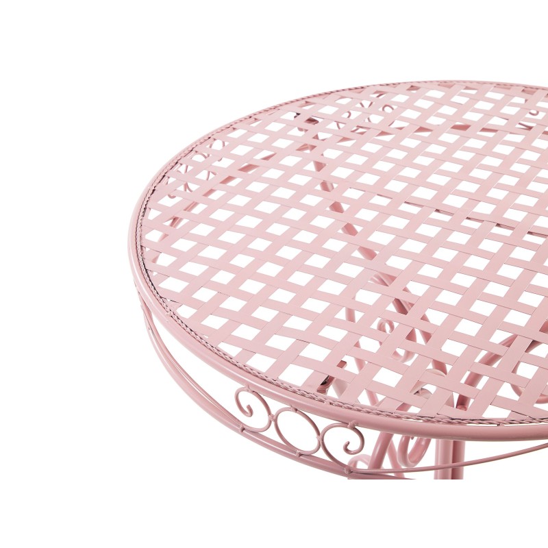 Stolik bistro ALBINIA 70 cm 70 cm Metal Różowy Stolik bistro ALBINIA 70 cm 70 cm Metal Różowy
