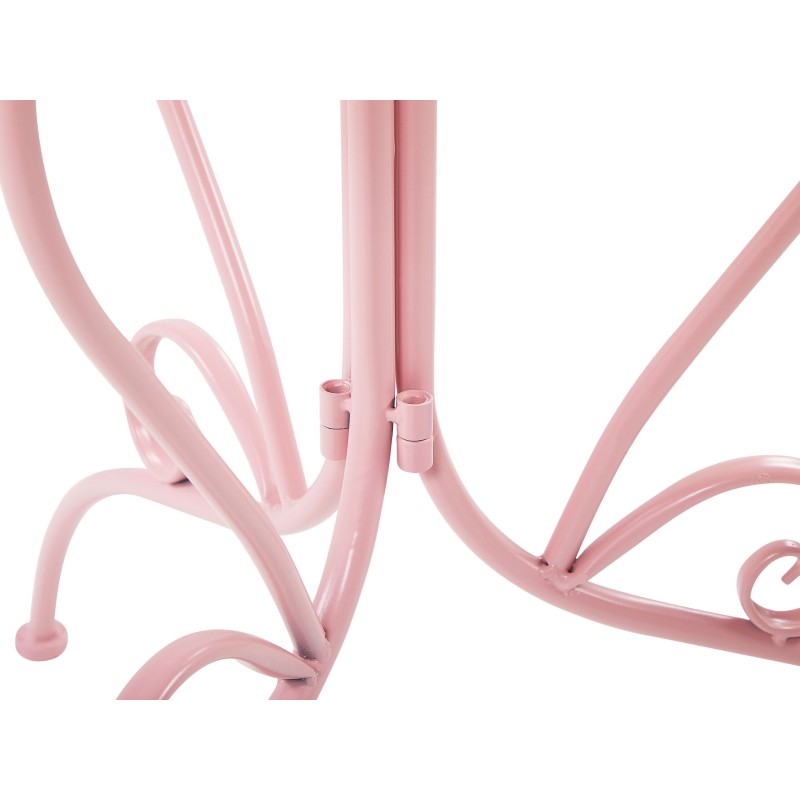 Stolik bistro ALBINIA 70 cm 70 cm Metal Różowy Stolik bistro ALBINIA 70 cm 70 cm Metal Różowy