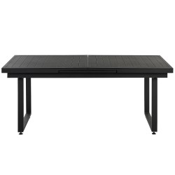 Stół ogrodowy rozkładany VALCANETTO 180/240 cm 90 cm Metal Czarny Stół ogrodowy rozkładany VALCANETTO 180/240 cm 90 cm Metal Czarny
