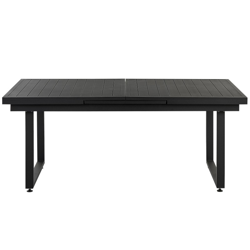 Stół ogrodowy rozkładany VALCANETTO 180/240 cm 90 cm Metal Czarny Stół ogrodowy rozkładany VALCANETTO 180/240 cm 90 cm Metal Czarny