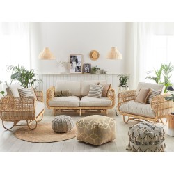 Zestaw ogrodowy dla 4 osób DOLCEDO Rattan Beżowy Zestaw ogrodowy dla 4 osób DOLCEDO Rattan Beżowy