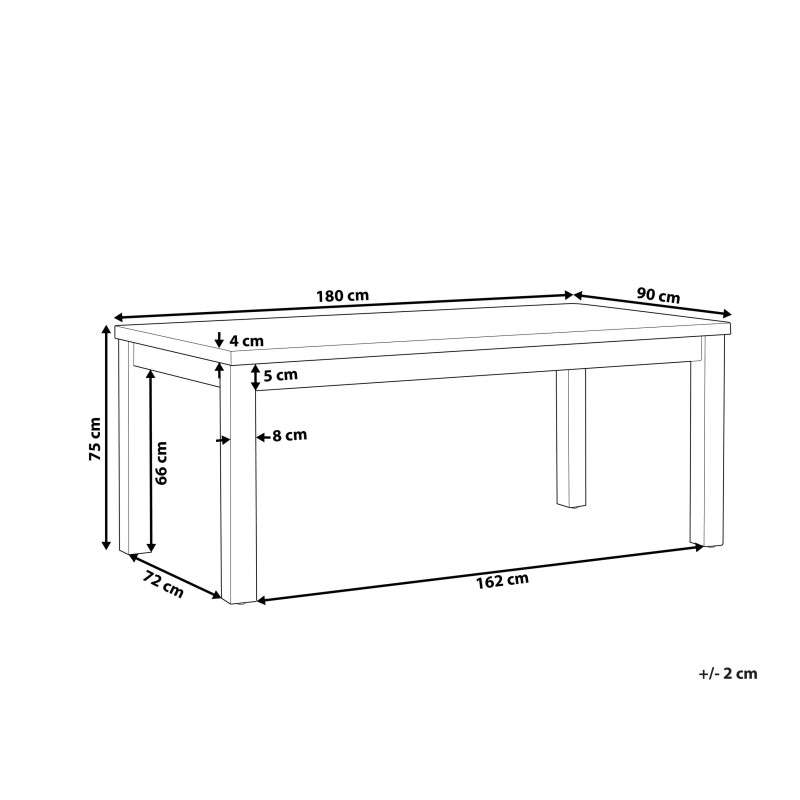 Stół ogrodowy OSTUNI 180 cm 90 cm Beton Szary Stół ogrodowy OSTUNI 180 cm 90 cm Beton Szary