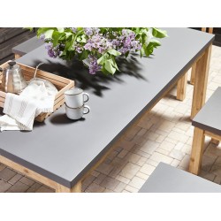 Stół ogrodowy OSTUNI 180 cm 90 cm Beton Szary Stół ogrodowy OSTUNI 180 cm 90 cm Beton Szary