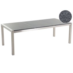 Stół ogrodowy GROSSETO 220 cm 100 cm Polerowany Granit Szary