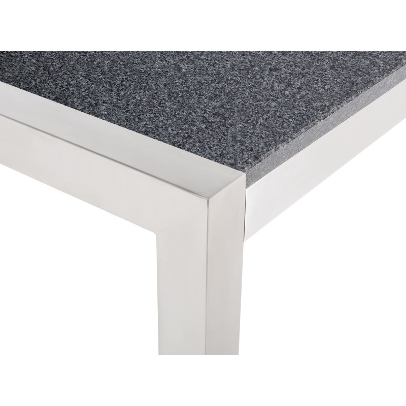 Stół ogrodowy GROSSETO 220 cm 100 cm Polerowany Granit Szary Stół ogrodowy GROSSETO 220 cm 100 cm Polerowany Granit Szary