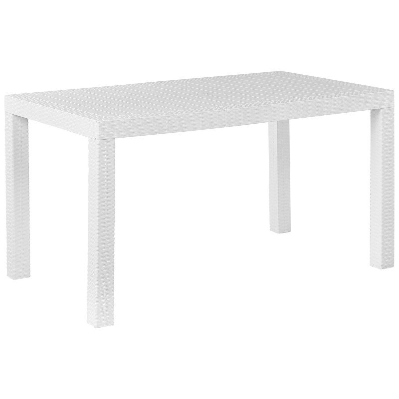 Stół ogrodowy FOSSANO 140 cm 80 cm Biały Stół ogrodowy FOSSANO 140 cm 80 cm Biały