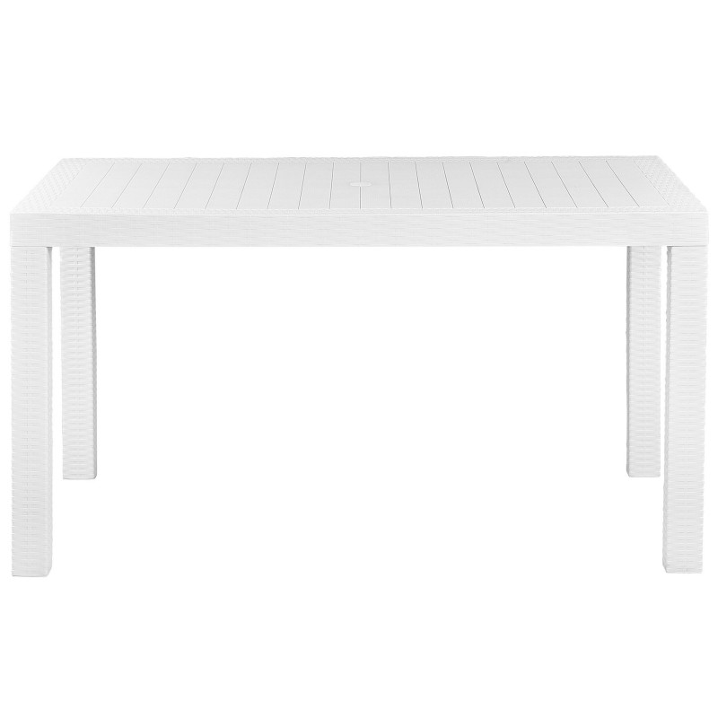 Stół ogrodowy FOSSANO 140 cm 80 cm Biały Stół ogrodowy FOSSANO 140 cm 80 cm Biały