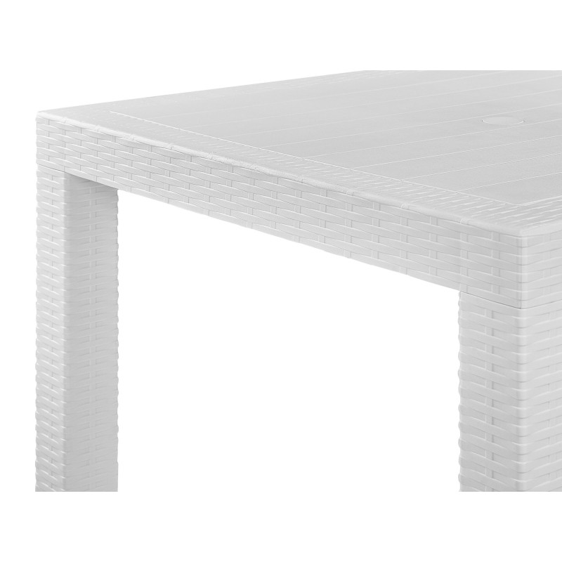 Stół ogrodowy FOSSANO 140 cm 80 cm Biały Stół ogrodowy FOSSANO 140 cm 80 cm Biały