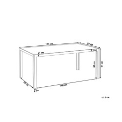 Stół ogrodowy CATANIA 91 cm 160 cm Szkło Beżowy Stół ogrodowy CATANIA 91 cm 160 cm Szkło Beżowy