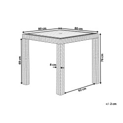 Stolik bistro FOSSANO 80 cm 80 cm Biały Stolik bistro FOSSANO 80 cm 80 cm Biały