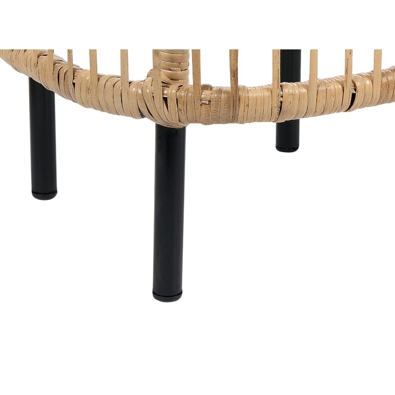 Stolik ogrodowy rattanowy 67 x 67 cm naturalny CESENATICO Stolik ogrodowy rattanowy 67 x 67 cm naturalny CESENATICO