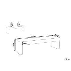 Ławka ogrodowa TARANTO 150 cm Beton Biały Ławka ogrodowa TARANTO 150 cm Beton Biały