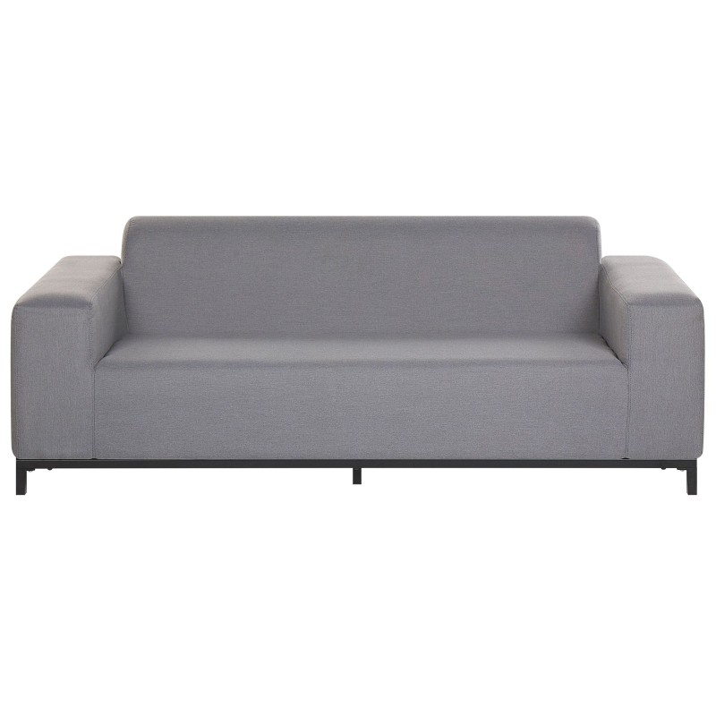 Sofa ogrodowa szara z czarnym ROVIGO Sofa ogrodowa szara z czarnym ROVIGO