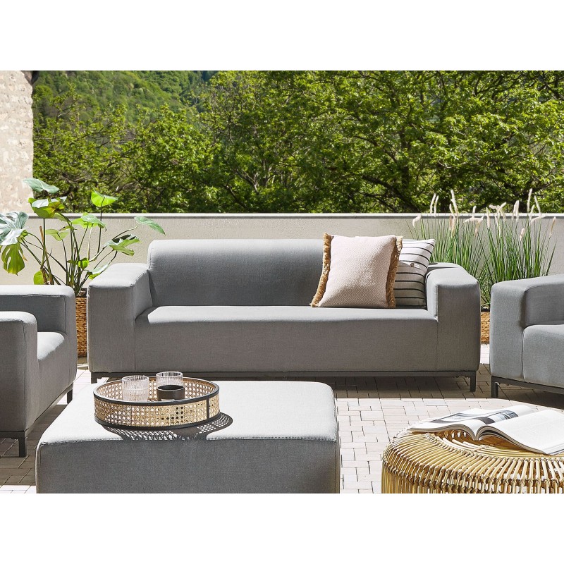 Sofa ogrodowa szara z czarnym ROVIGO Sofa ogrodowa szara z czarnym ROVIGO
