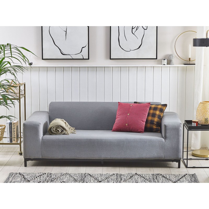 Sofa ogrodowa szara z czarnym ROVIGO Sofa ogrodowa szara z czarnym ROVIGO