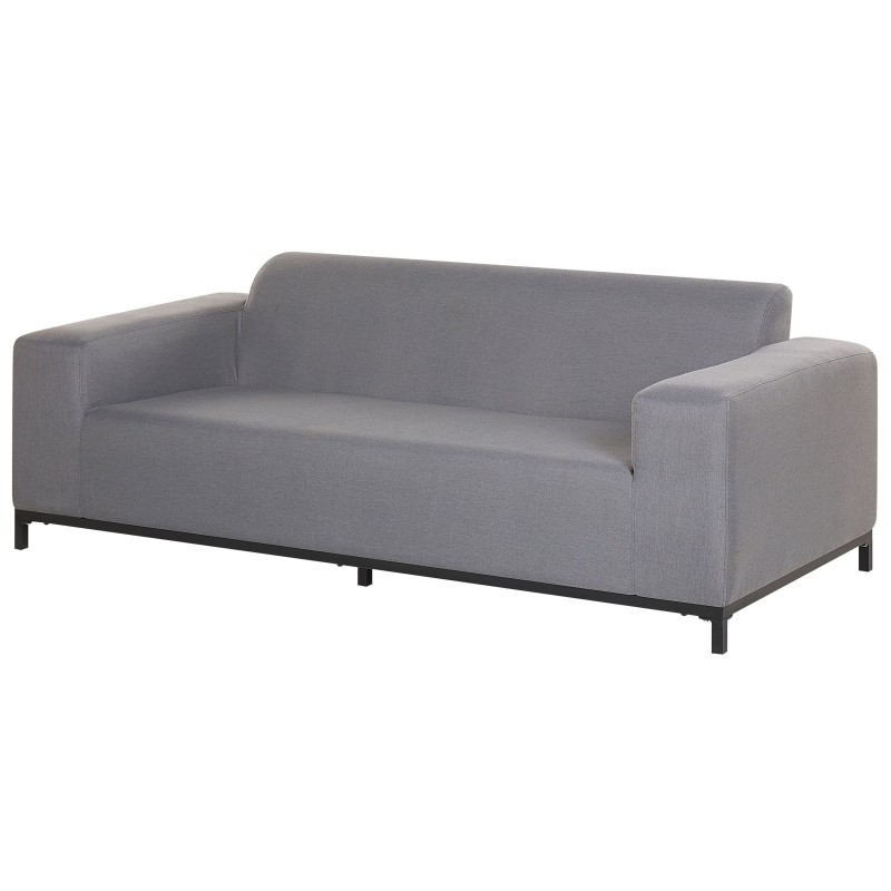 Sofa ogrodowa szara z czarnym ROVIGO Sofa ogrodowa szara z czarnym ROVIGO
