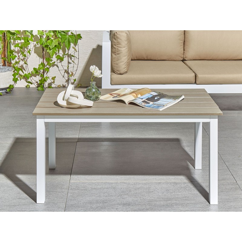 Stół ogrodowy MESSINA 96 cm 52 cm Biały Stół ogrodowy MESSINA 96 cm 52 cm Biały