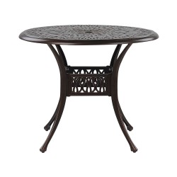 Stół ogrodowy dla 4 osób ANCONA 90 cm 90 cm Metal Ciemnobrązowy