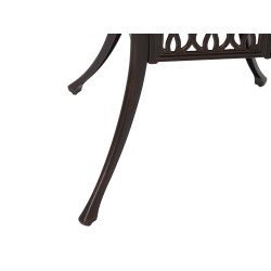 Stół ogrodowy dla 4 osób ANCONA 90 cm 90 cm Metal Ciemnobrązowy Stół ogrodowy dla 4 osób ANCONA 90 cm 90 cm Metal Ciemnobrązowy