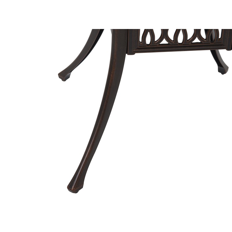 Stół ogrodowy dla 4 osób ANCONA 90 cm 90 cm Metal Ciemnobrązowy Stół ogrodowy dla 4 osób ANCONA 90 cm 90 cm Metal Ciemnobrązowy