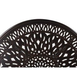 Stół ogrodowy dla 4 osób ANCONA 90 cm 90 cm Metal Ciemnobrązowy Stół ogrodowy dla 4 osób ANCONA 90 cm 90 cm Metal Ciemnobrązowy