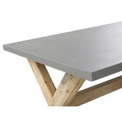 Stół ogrodowy OLBIA 200 cm 100 cm Beton Szary Stół ogrodowy OLBIA 200 cm 100 cm Beton Szary
