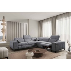 Narożnik ballagio III Mix z funkcją spania oraz funkcją relax tkanina Spring 1101