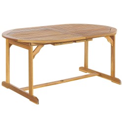 Stół ogrodowy rozkładany MAUI 160/220 cm 100 cm Drewno akacjowe Jasnobrązowy Stół ogrodowy rozkładany MAUI 160/220 cm 100 cm Drewno akacjowe Jasnobrązowy