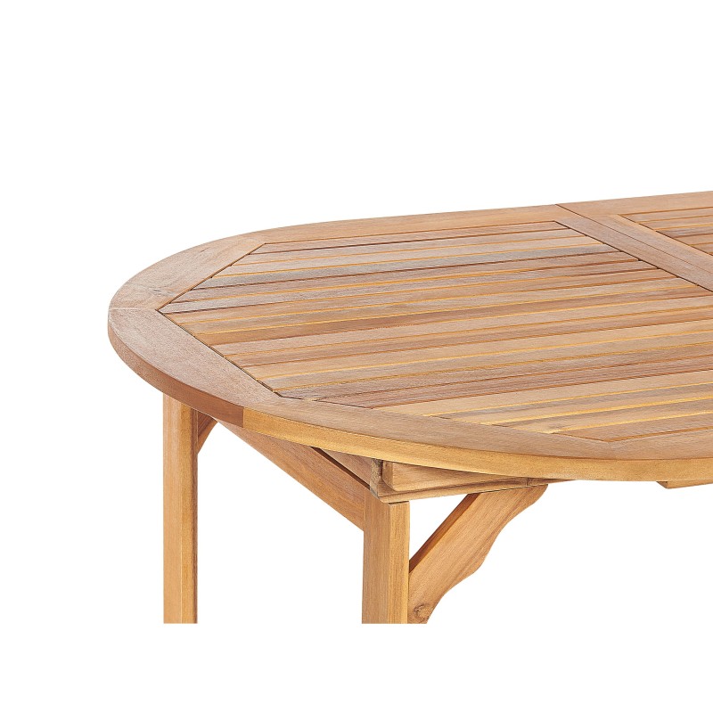Stół ogrodowy rozkładany MAUI 160/220 cm 100 cm Drewno akacjowe Jasnobrązowy Stół ogrodowy rozkładany MAUI 160/220 cm 100 cm Drewno akacjowe Jasnobrązowy