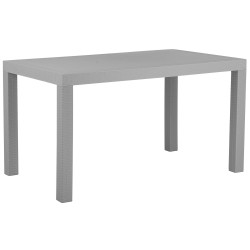 Stół ogrodowy FOSSANO 140 cm 80 cm Jasnoszary