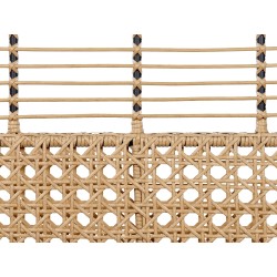 Ławka ogrodowa z poduchą PRATELLO 122 cm Technorattan Naturalny Ławka ogrodowa z poduchą PRATELLO 122 cm Technorattan Naturalny