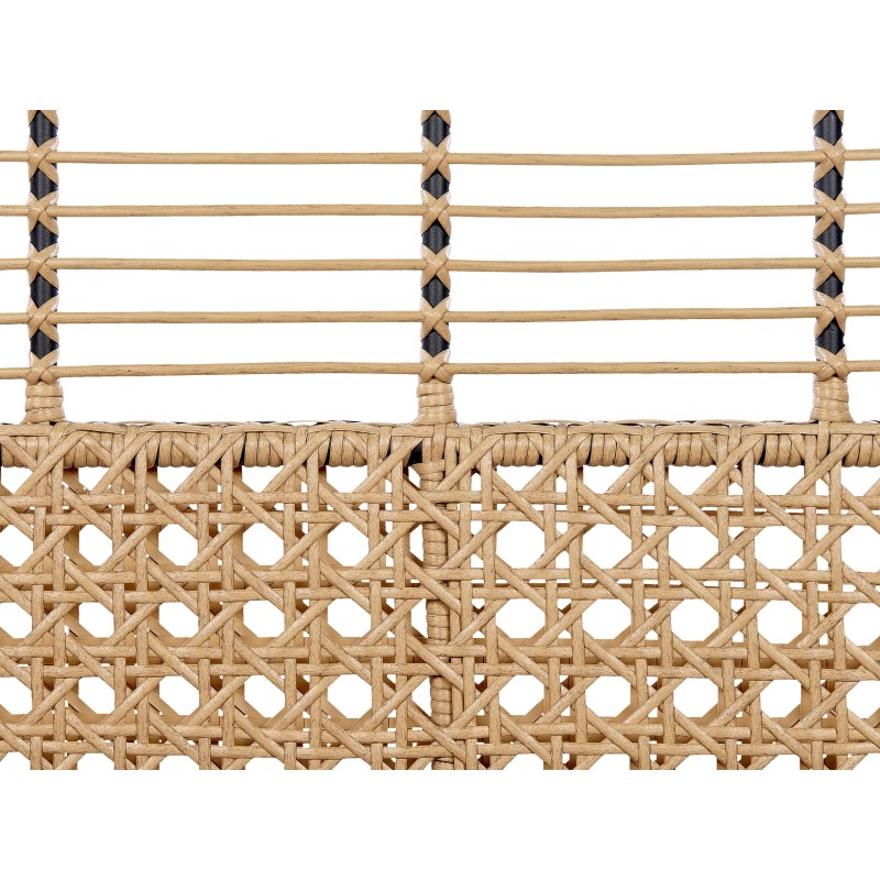 Ławka ogrodowa z poduchą PRATELLO 122 cm Technorattan Naturalny Ławka ogrodowa z poduchą PRATELLO 122 cm Technorattan Naturalny