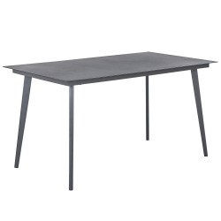 Stół ogrodowy MILETO 140 cm 80 cm Szkło Szary