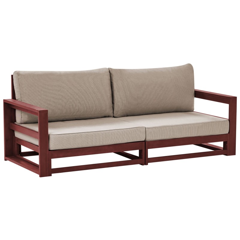 Sofa ogrodowa drewniana 2-osobowa mahoniowy brąz TIMOR II Sofa ogrodowa drewniana 2-osobowa mahoniowy brąz TIMOR II