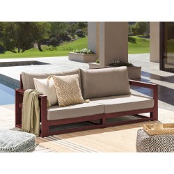 Sofa ogrodowa drewniana 2-osobowa mahoniowy brąz TIMOR II Sofa ogrodowa drewniana 2-osobowa mahoniowy brąz TIMOR II