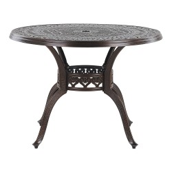 Stół ogrodowy SALENTO 102 cm 102 cm Metal Ciemnobrązowy