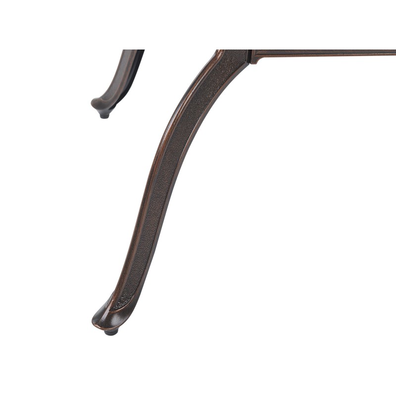 Stół ogrodowy SALENTO 102 cm 102 cm Metal Ciemnobrązowy Stół ogrodowy SALENTO 102 cm 102 cm Metal Ciemnobrązowy