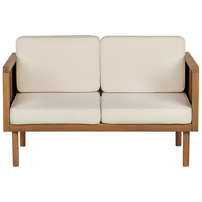Sofa dwuosobowa drewniana jasna BARATTI Sofa dwuosobowa drewniana jasna BARATTI