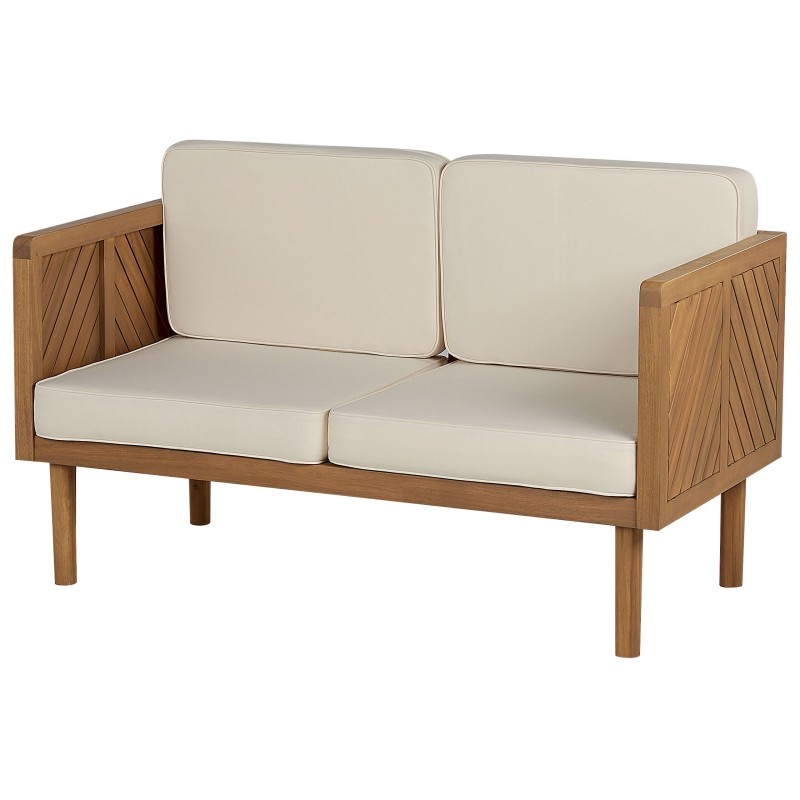 Sofa dwuosobowa drewniana jasna BARATTI Sofa dwuosobowa drewniana jasna BARATTI