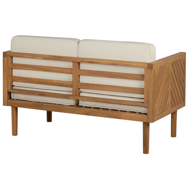 Sofa dwuosobowa drewniana jasna BARATTI Sofa dwuosobowa drewniana jasna BARATTI