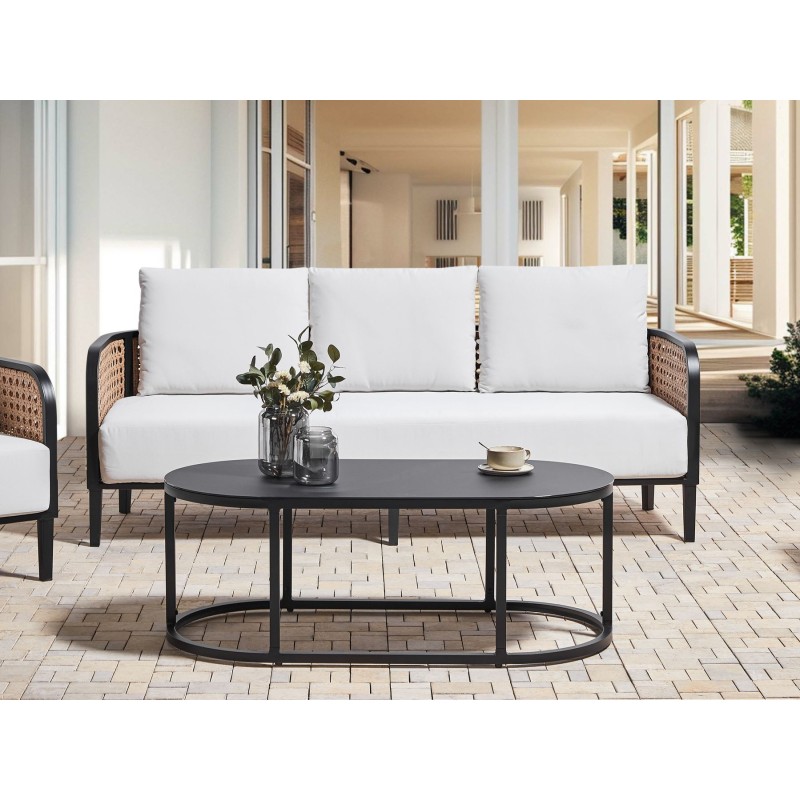 Sofa ogrodowa 3-osobowa złamana biel MONTEFALCO Sofa ogrodowa 3-osobowa złamana biel MONTEFALCO