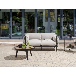 Sofa ogrodowa 2-osobowa jasnoszara ESPERIA Sofa ogrodowa 2-osobowa jasnoszara ESPERIA