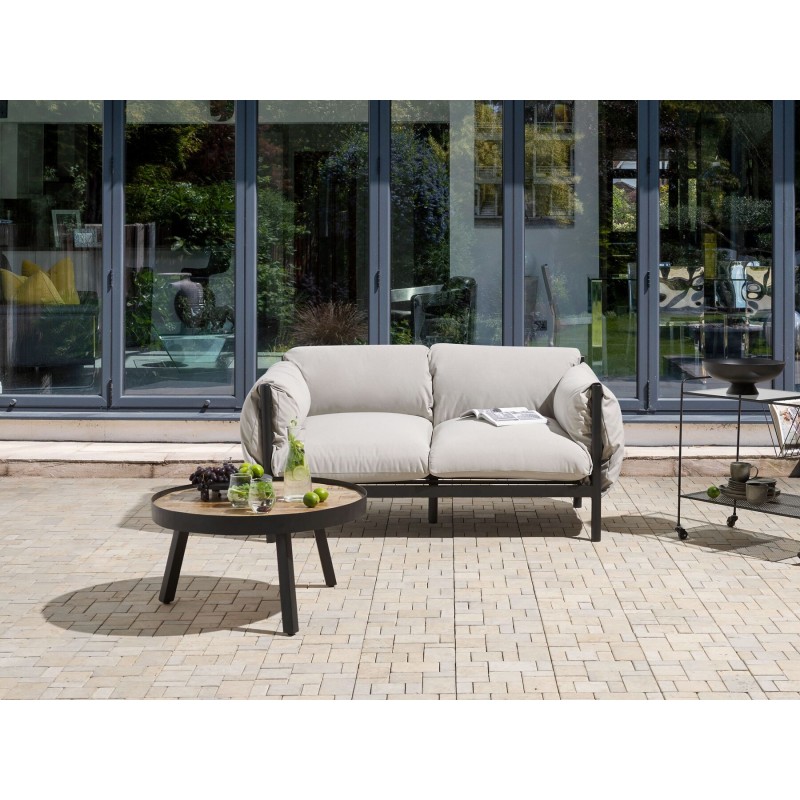 Sofa ogrodowa 2-osobowa jasnoszara ESPERIA Sofa ogrodowa 2-osobowa jasnoszara ESPERIA