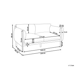 Sofa ogrodowa 2-osobowa jasnoszara ESPERIA Sofa ogrodowa 2-osobowa jasnoszara ESPERIA