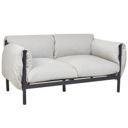 Sofa ogrodowa 2-osobowa jasnoszara ESPERIA Sofa ogrodowa 2-osobowa jasnoszara ESPERIA
