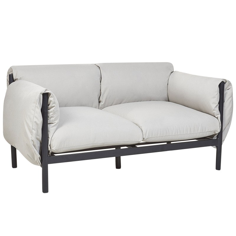 Sofa ogrodowa 2-osobowa jasnoszara ESPERIA Sofa ogrodowa 2-osobowa jasnoszara ESPERIA