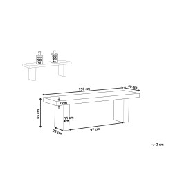 Ławka ogrodowa TARANTO 150 cm Beton Szary Ławka ogrodowa TARANTO 150 cm Beton Szary
