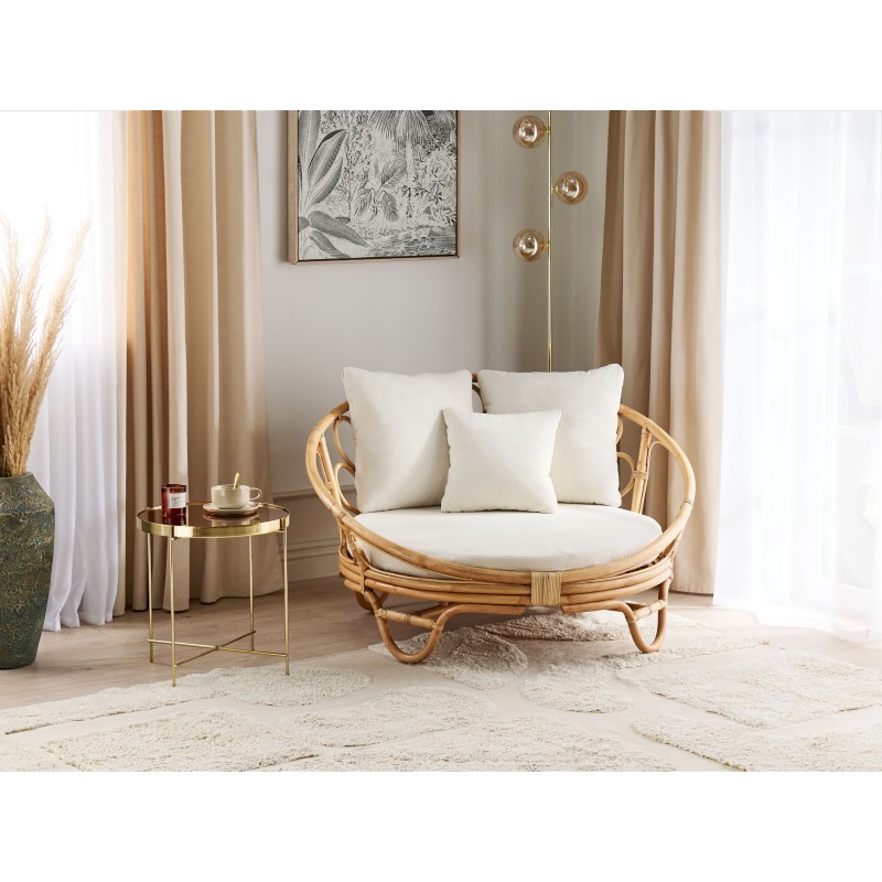 Łóżko ogrodowe ROSSANO Rattan Naturalny Łóżko ogrodowe ROSSANO Rattan Naturalny
